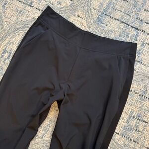 Athleta Brooklyn Black Ribbed Side Jogger Pants Women's 4T 4 Tall Long